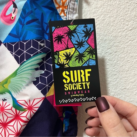 NWT Surf Society Mens Swim Trunks Size L UV Protection Moisture Wicking Vacation - Picture 6 of 7
